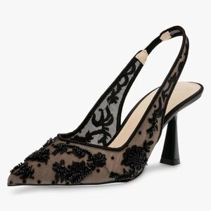 Betsey Johnson Nikki Embellished Sling Back Pumps🖤